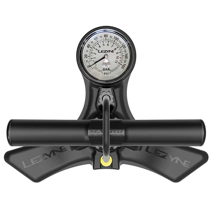 LEZYNE, MACRO FLOOR DRIVE 2.5", FLOOR PUMP, ABS-1 PRO CHUCK, 220PSI, BLACK