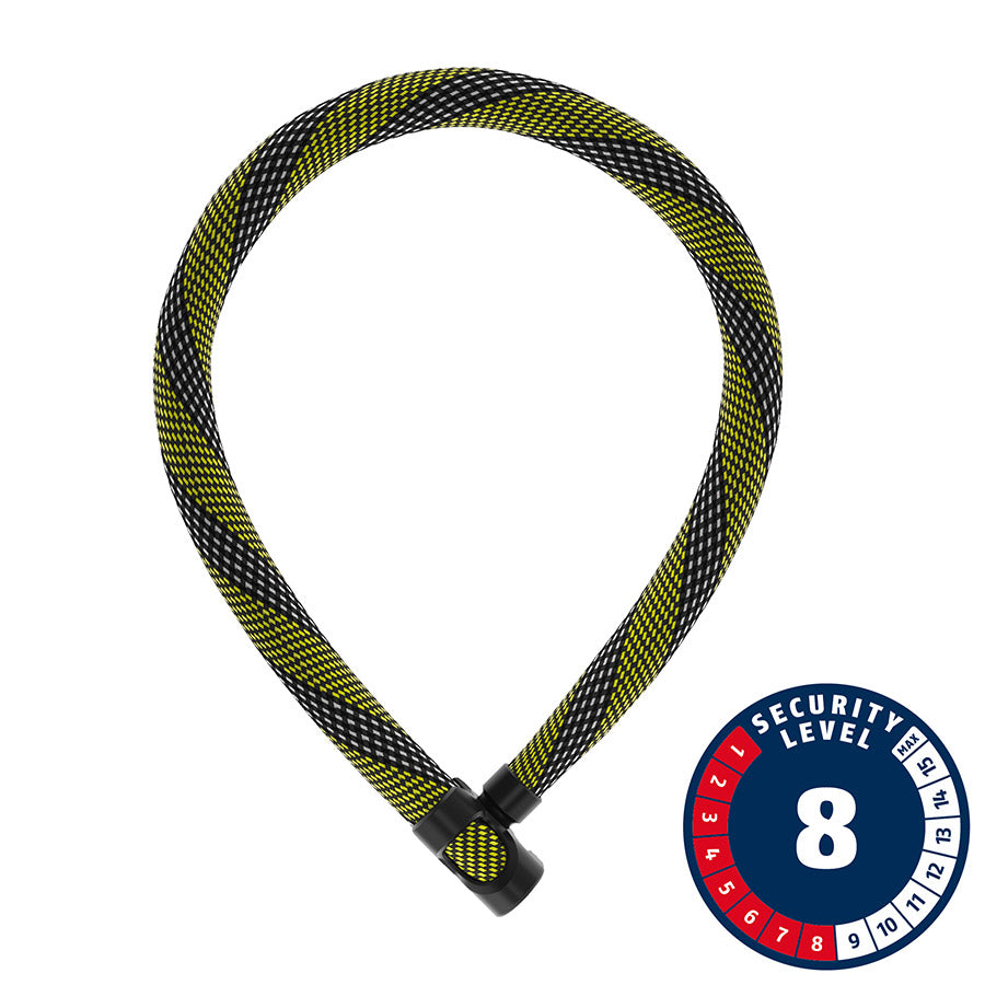 Abus, IvyTex IVERA 7210K, Chain Lock, Key, 7mm, 110cm, 3.6', Sparkling Orange