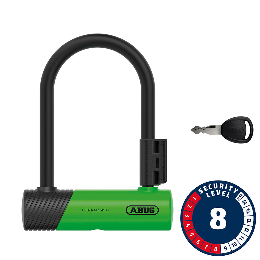 Abus, Ultra 410K Mini, U-Lock, Key, 12mm, 150x180mm, 5.9''x7'', SH34, Black
