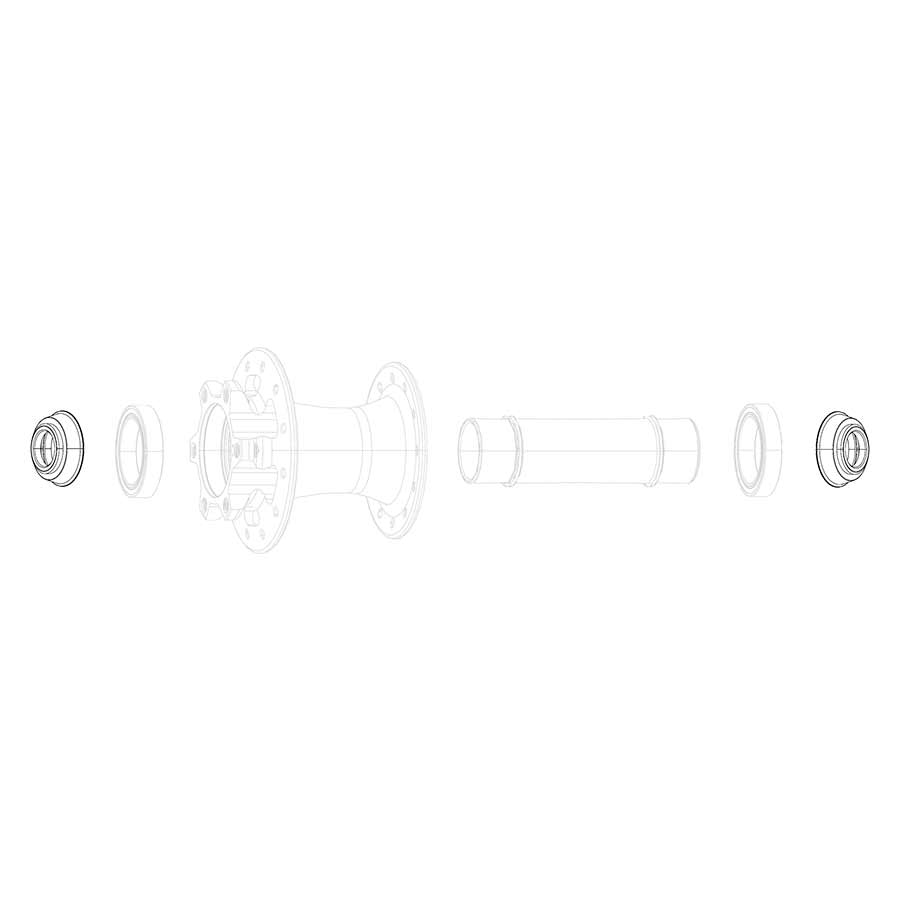 SRAM, Conversion caps, Rear hub, 10x135 QR, fits 9, 10 Speed Driver Body, (X0, 900, Rise 60, Roam 30, Roam 40, Roam 60, Rail 40, Rise XX)