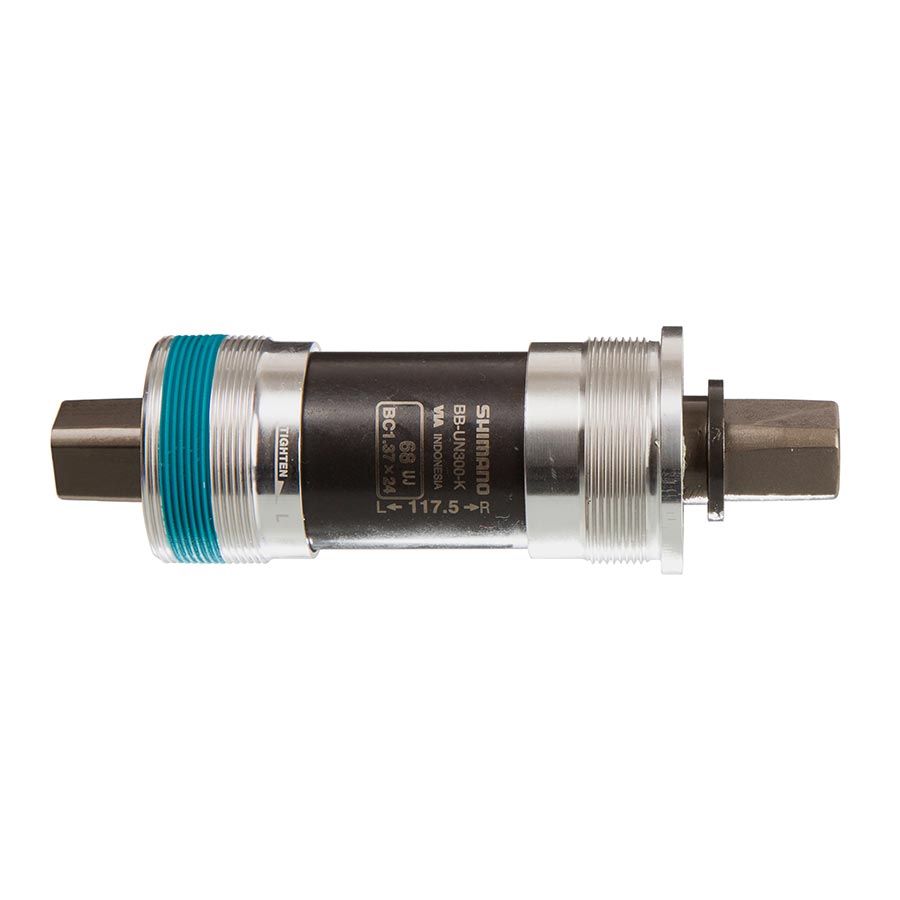 Shimano, BB-UN300 MM107, Square Taper BB, British, 68mm, : 107mm, Silver