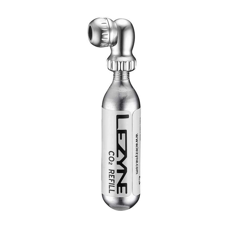 LEZYNE, CO2 TWIN SPEED DRIVE, CO2 INFLATOR, THREADED, PRESTA, SCHRADER, SILVER, 1X16G
