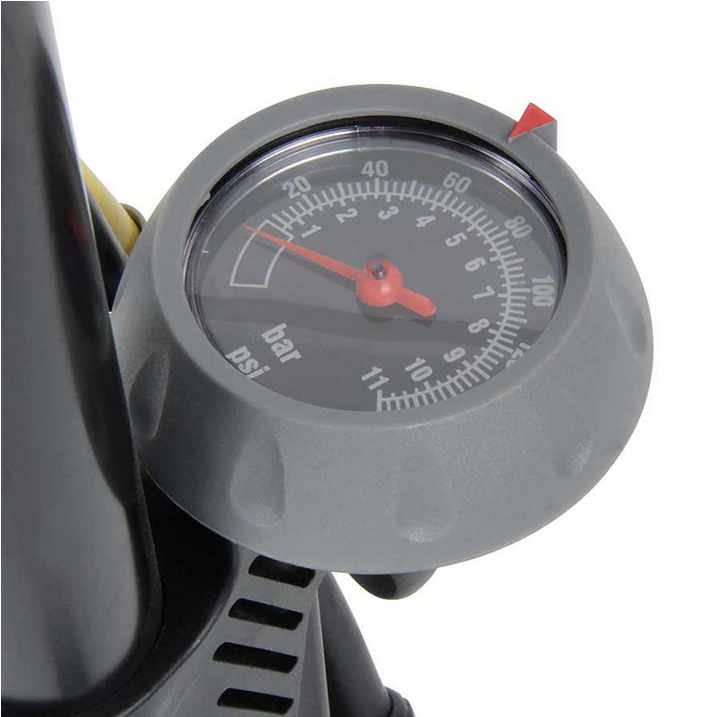 EVO, HURRICANE FLOOR PUMP, WITH GAUGE, BLACK