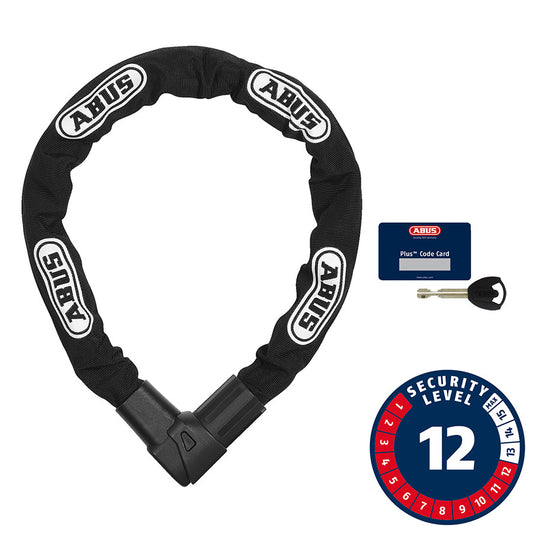 Abus, CityChain Plus 1010K, Chain Lock, Key, 9mm, 140cm, 4.6', Black