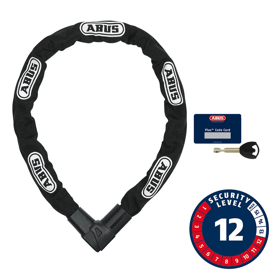 Abus, CityChain Plus 1010K, Chain Lock, Key, 9mm, 140cm, 4.6', Black