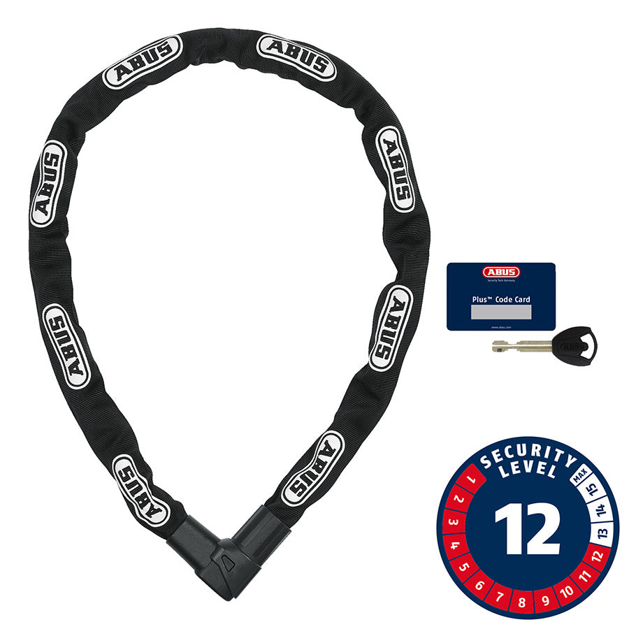 Abus, CityChain Plus 1010K, Chain Lock, Key, 9mm, 140cm, 4.6', Black
