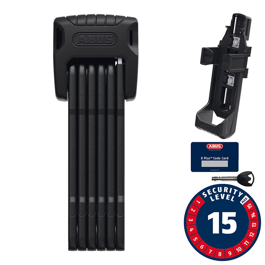Abus, Bordo Granit XPlus 6500K, Folding Lock, Key, 5.5mm, 90cm, 2.95', SH, Black