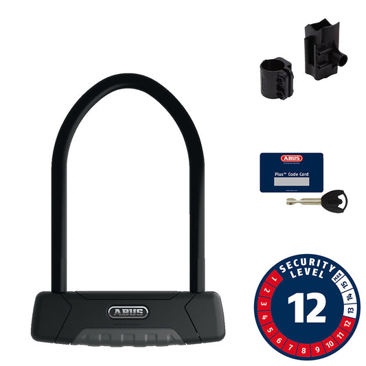 Abus, Granit Plus 470, U-Lock, Key, 12mm, 15.0cm x 23.0cm, 5.9'' x 9'', USH, Black