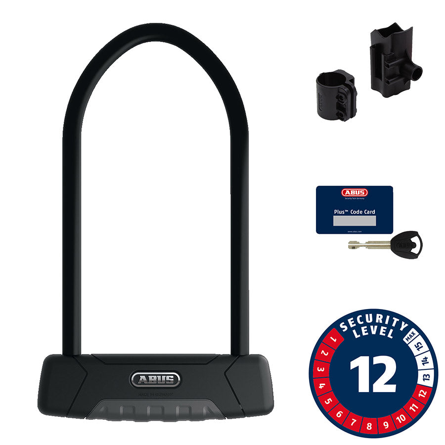 Abus, Granit Plus 470, U-Lock, Key, 12mm, 15.0cm x 23.0cm, 5.9'' x 9'', USH, Black