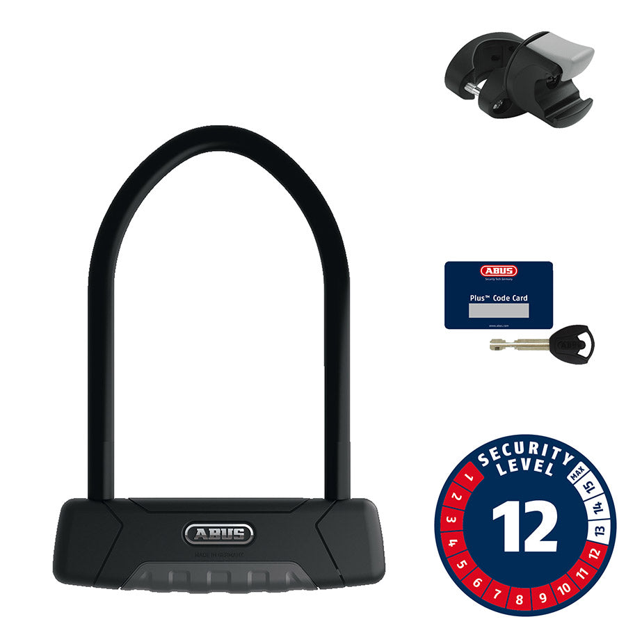 Abus, Granit Plus 470, U-Lock, Key, 12mm, 15.0cm x 23.0cm, 5.9'' x 9'', USH, Black