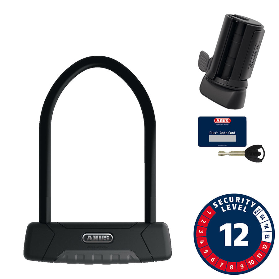 Abus, Granit Plus 470, U-Lock, Key, 12mm, 15.0cm x 23.0cm, 5.9'' x 9'', USH, Black