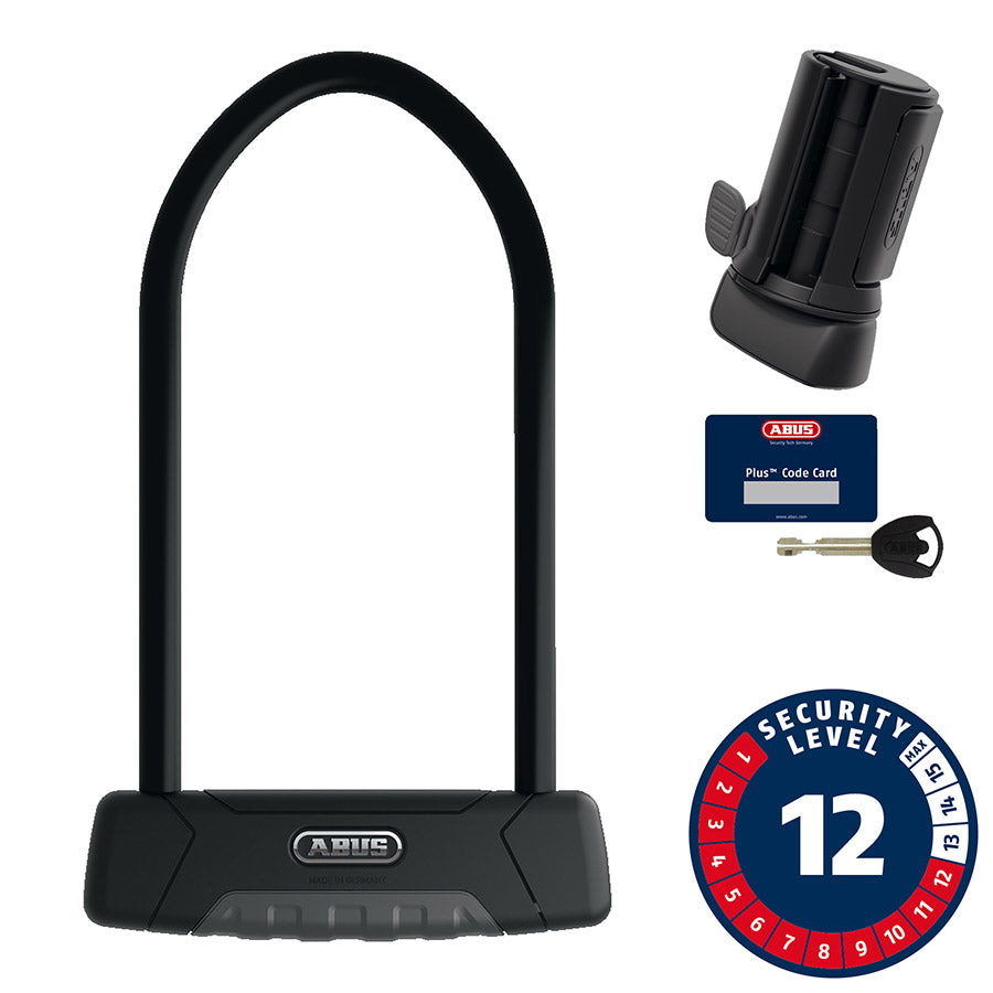 Abus, Granit Plus 470, U-Lock, Key, 12mm, 15.0cm x 23.0cm, 5.9'' x 9'', USH, Black
