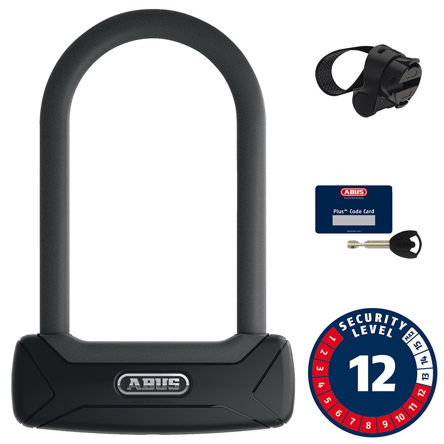 Abus, Granit Plus 640, U-Lock, Key, 12mm, 8.30cm x 15.0 cm, 3.3''x 5.9'', Black