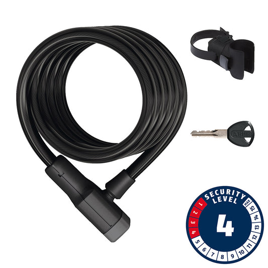 Abus, Booster 6512K, Cable with key lock, 12mm x 180cm (12mm x 5.9')
