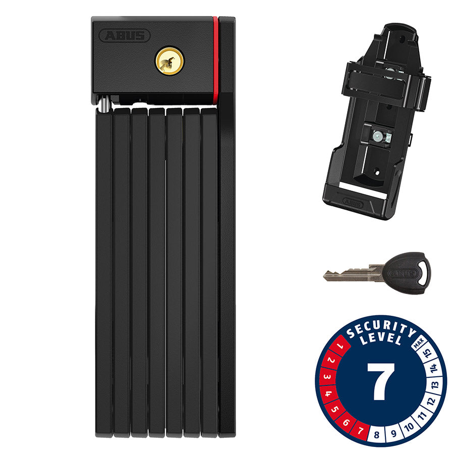 Abus, Bordo Big uGrip 5700, Folding Lock, Key, 100cm, 3.3', 5mm, Black