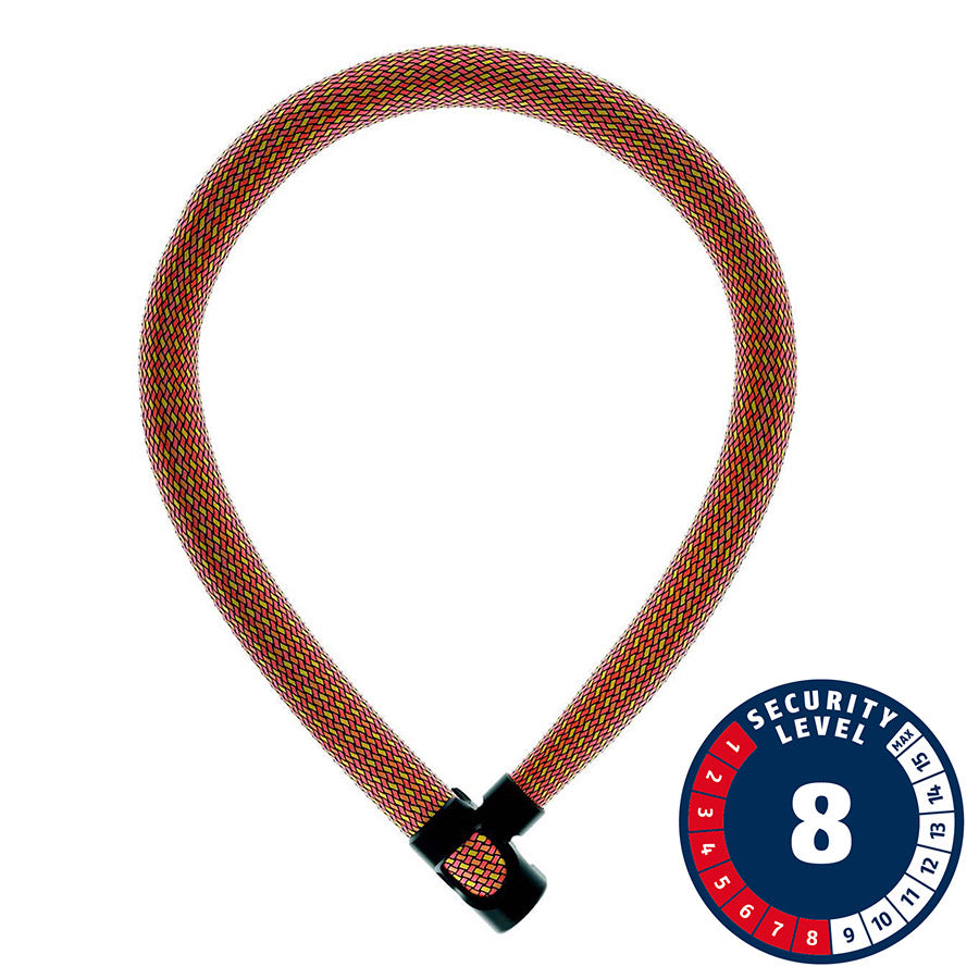 Abus, IvyTex IVERA 7210K, Chain Lock, Key, 7mm, 110cm, 3.6', Sparkling Orange