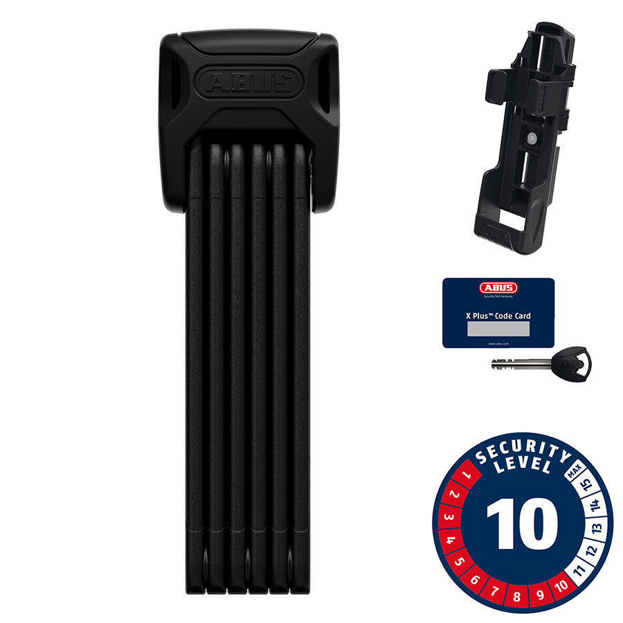 Abus, Bordo XPlus 6000K, Folding Lock, Key, 5.0mm, 90cm, 2.95', SH, Black