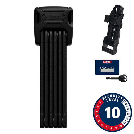 Abus, Bordo XPlus 6000K, Folding Lock, Key, 5.0mm, 90cm, 2.95', SH, Black