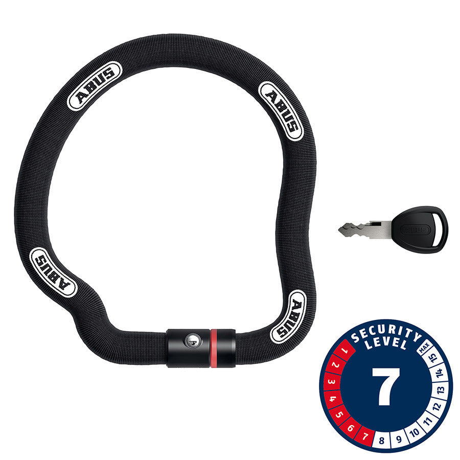 Abus, Goose 6206K, Chain Lock, Key, 6mm, 110cm, 3.6', Black