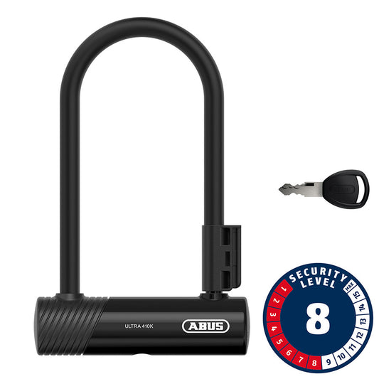 Abus, Ultra 410K Mini, U-Lock, Key, 12mm, 150x180mm, 5.9''x7'', SH34, Black