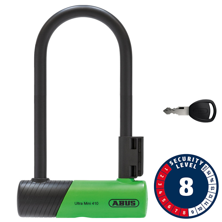 Abus, Ultra 410K Mini, U-Lock, Key, 12mm, 150x180mm, 5.9''x7'', SH34, Black