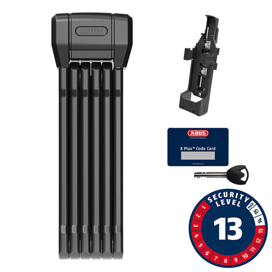 Abus, Bordo 6200K XPlus, Folding Lock, Key, 5mm, 90cm, 3.0', SH, Black