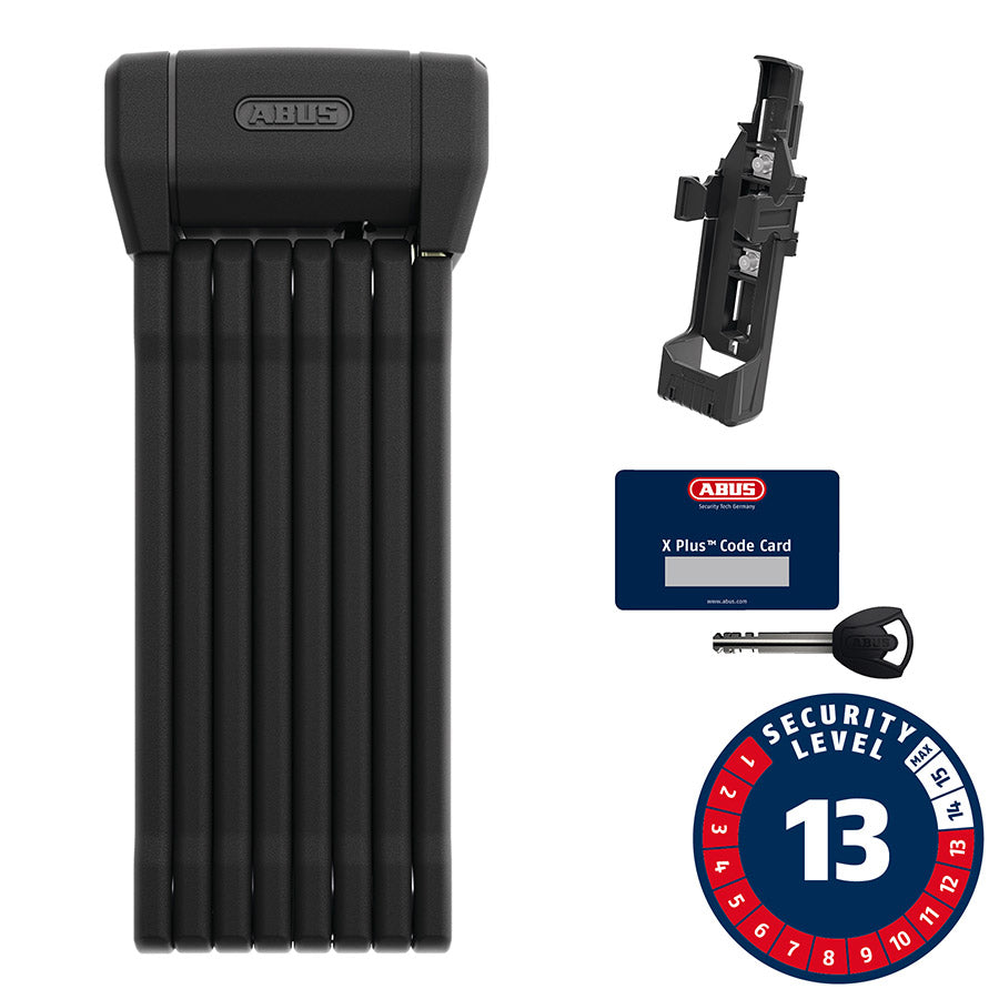 Abus, Bordo 6200K XPlus, Folding Lock, Key, 5mm, 90cm, 3.0', SH, Black