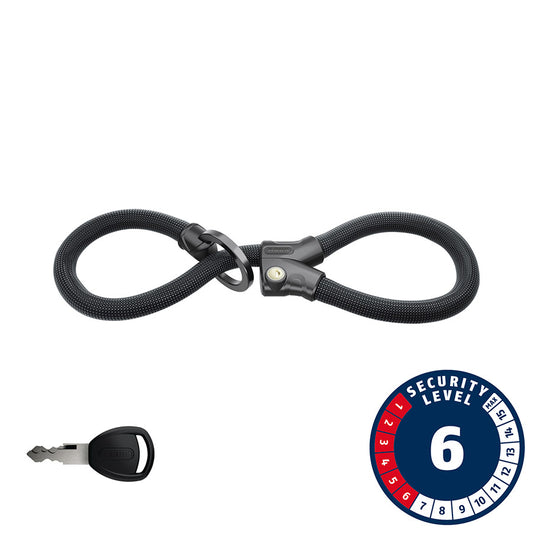 Abus, Infinity Loop Plus 1806K, Chain Lock, Key, 6mm, 140cm, 4.6', Black