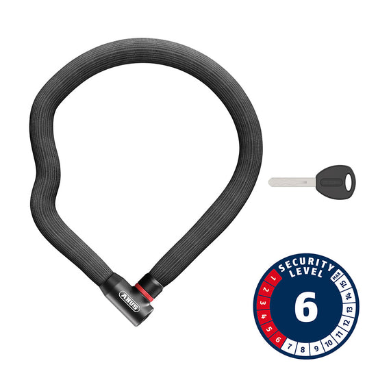 Abus, Goose 4204K, Chain Lock, Key, 4mm, 110cm, 3.6', Black