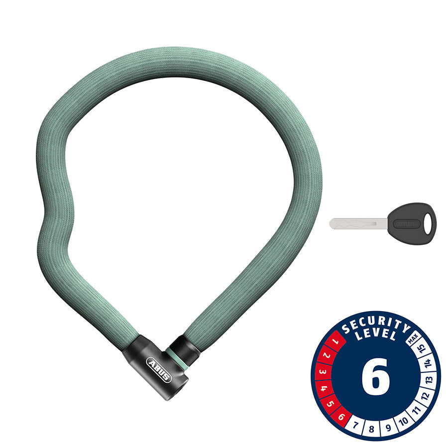 Abus, Goose 4204K, Chain Lock, Key, 4mm, 110cm, 3.6', Black