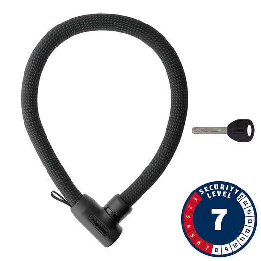 Abus, Yarnit 4004K, Chain Lock, Key, 4mm, 85cm, 2.8', Black