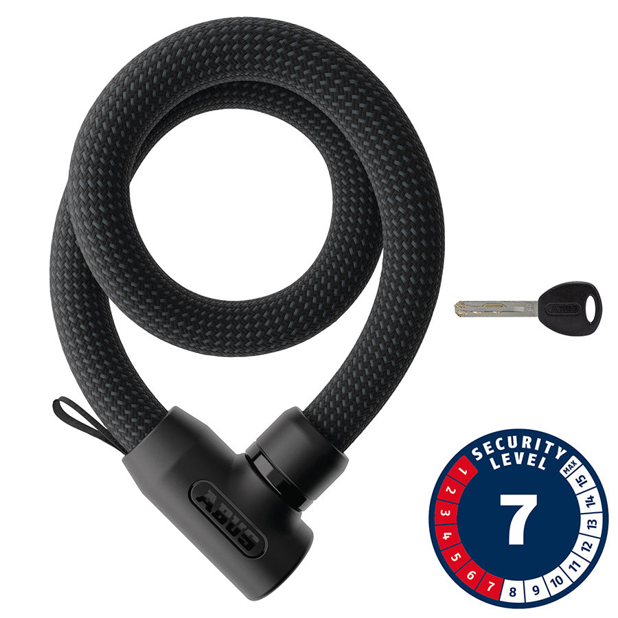 Abus, Yarnit 4004K, Chain Lock, Key, 4mm, 85cm, 2.8', Black