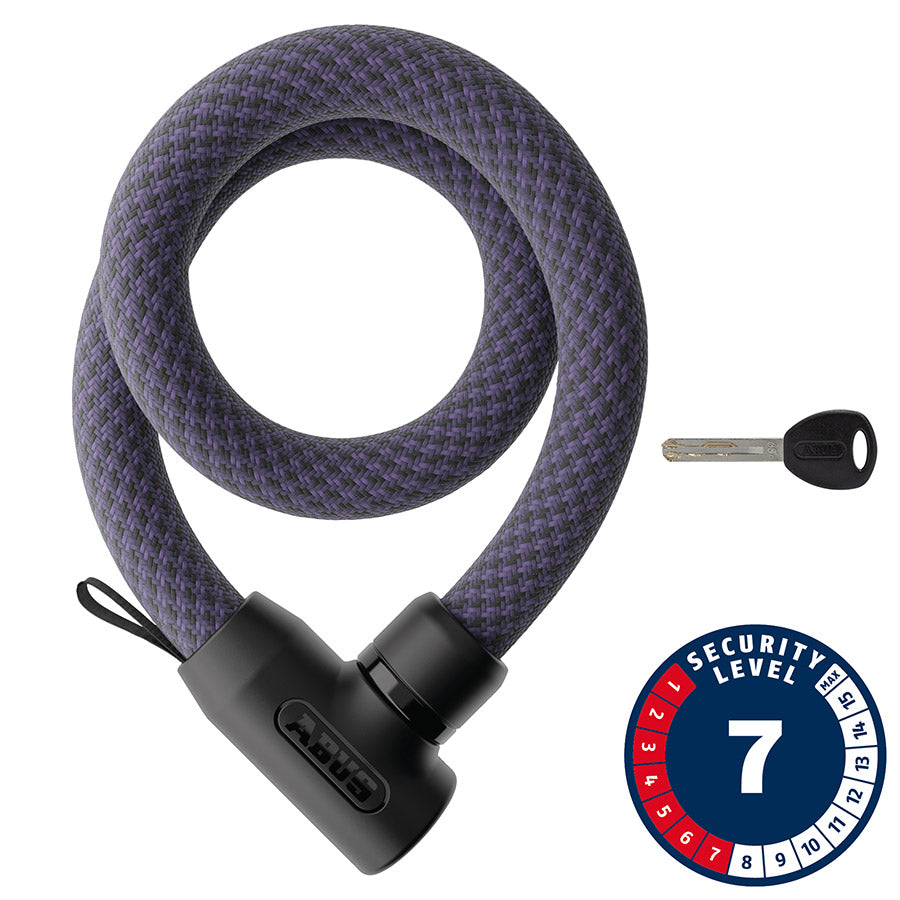 Abus, Yarnit 4004K, Chain Lock, Key, 4mm, 85cm, 2.8', Black