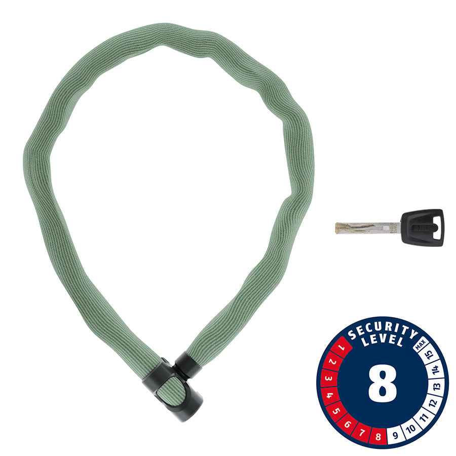 Abus, IVERA 7210K, Chain Lock, Key, 7mm, 85cm, 2.8', Anthracite