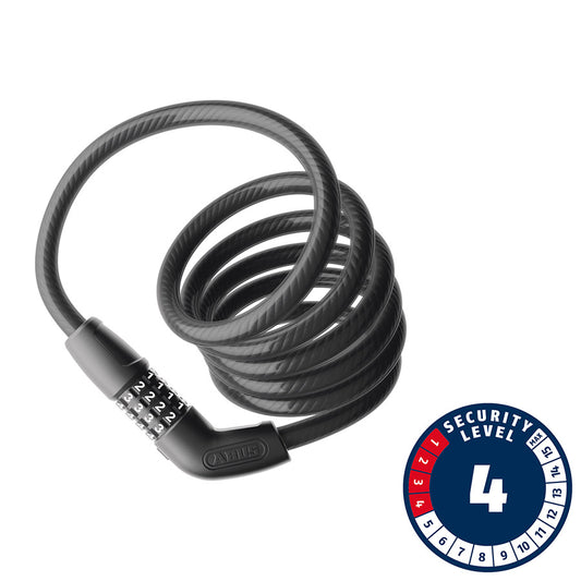 Abus, Helix 4512C, Cable lock, Combination, 12mm, 180cm, 5.9', Black