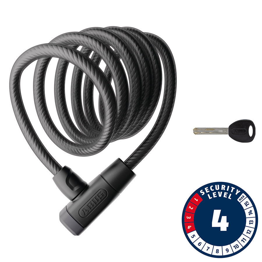 Abus, Helix 4512K, Cable lock, Key, 12mm, 180cm, 5.9', Black