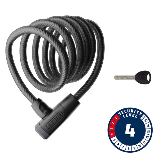 Abus, Helix 4512K, Cable lock, Key, 12mm, 180cm, 5.9', Black