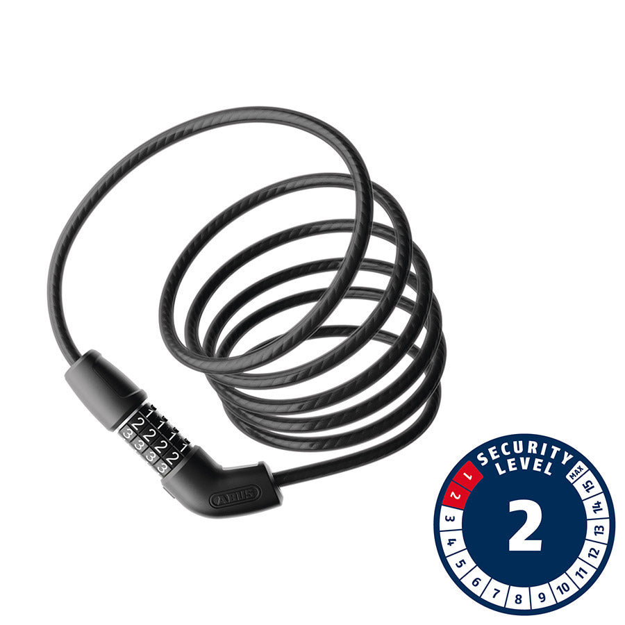 Abus, Helix 2508C, Cable lock, Combination, 8mm, 150cm, 4.9', Black