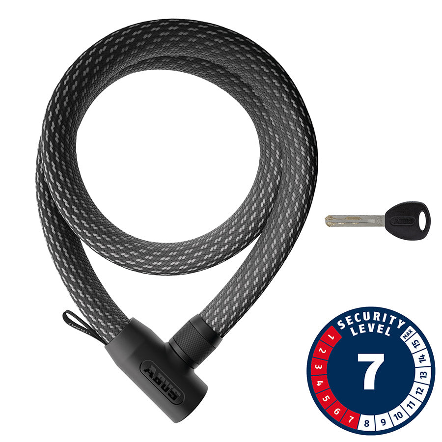 Abus, Yarnit 4004K, Chain Lock, Key, 24mm, 110cm, 43.3'', Black