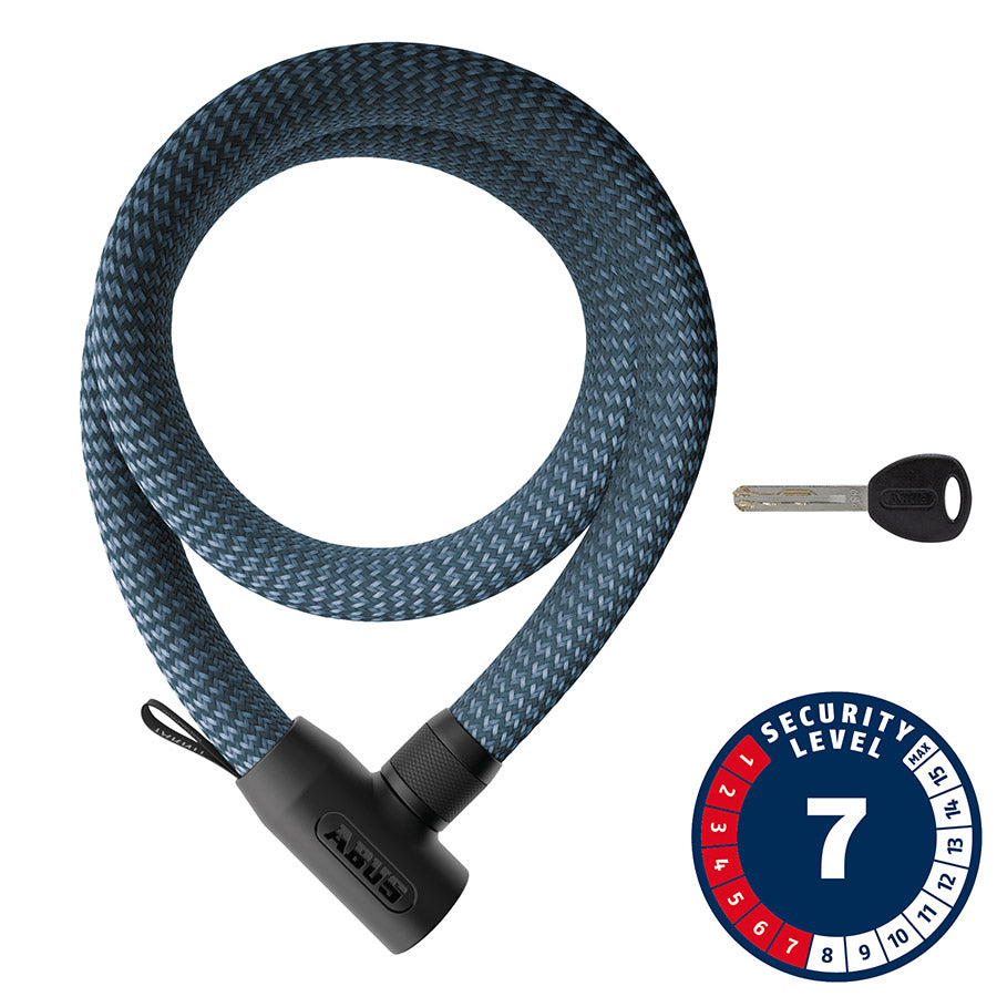 Abus, Yarnit 4004K, Chain Lock, Key, 24mm, 110cm, 43.3'', Black