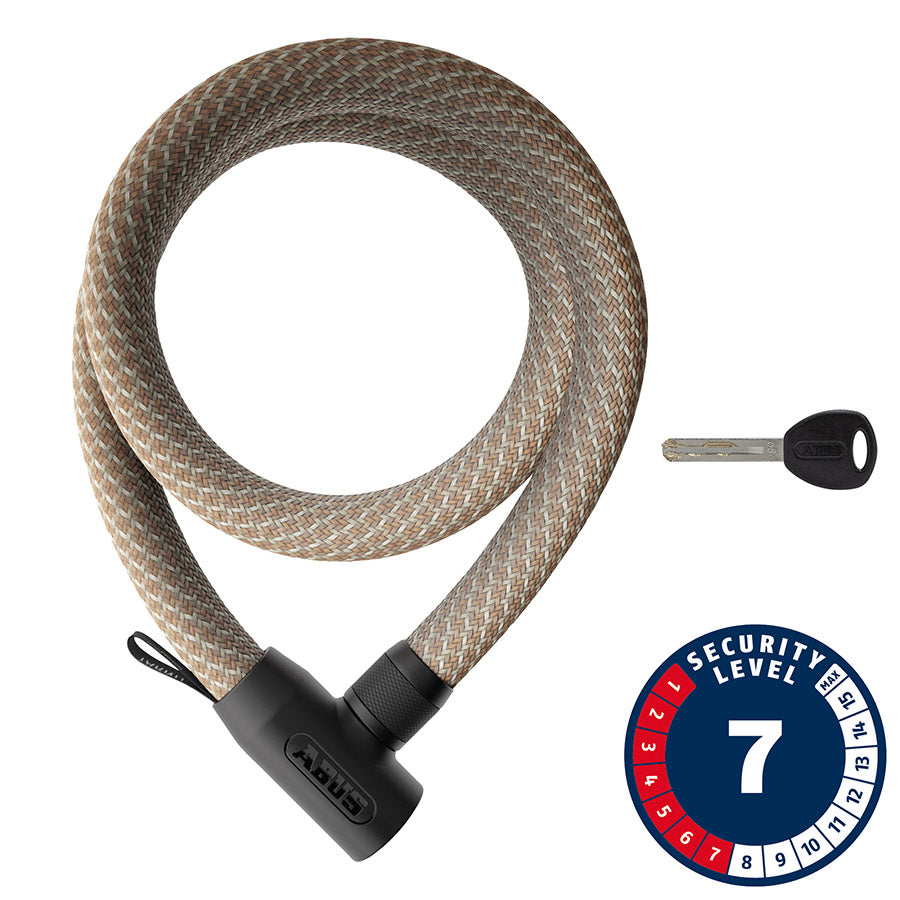 Abus, Yarnit 4004K, Chain Lock, Key, 24mm, 110cm, 43.3'', Black