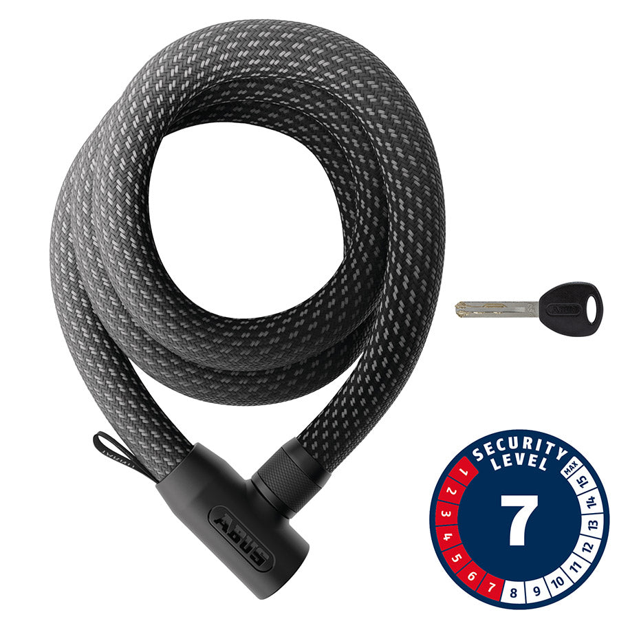Abus, Yarnit 4004K, Chain Lock, Key, 24mm, 110cm, 43.3'', Black