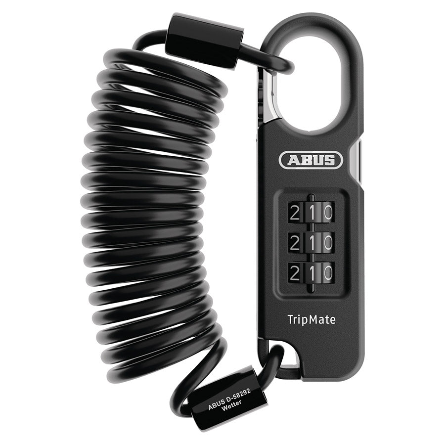 Abus, Combiflex TripMate 180, Cable lock, Combination, 5mm, 180cm, 5.9', Black