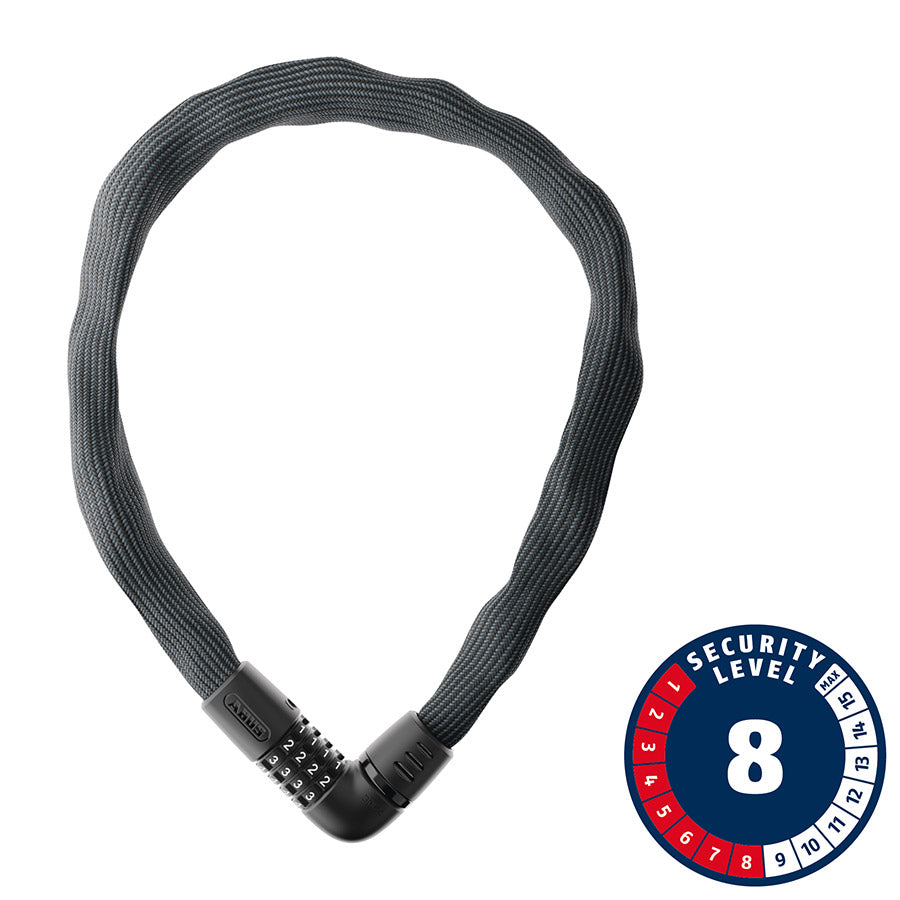 Abus, IVERA 7210C, Chain Lock, Combination, 7mm, 110cm, 43.3'', Grey