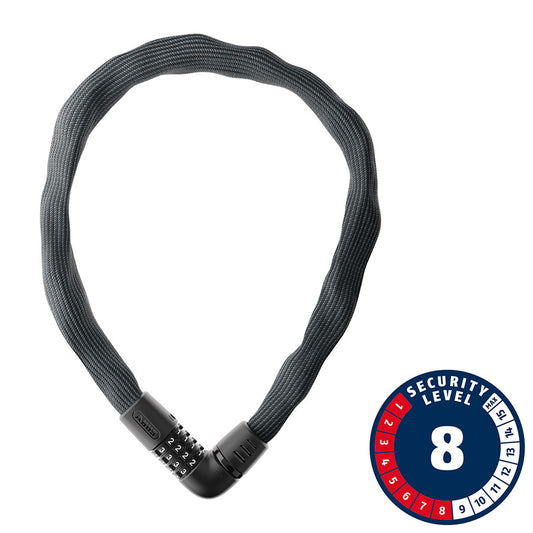 Abus, IVERA 7210C, Chain Lock, Combination, 7mm, 110cm, 43.3'', Grey