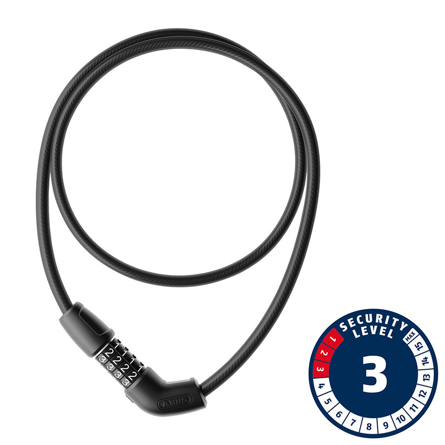 Abus, Cavo 3410C, Cable lock, Combination, 10mm, 85cm, 2.8', Black