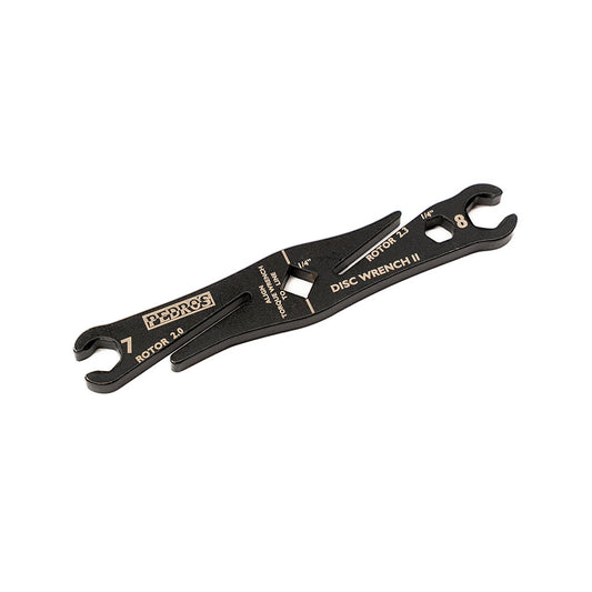 Pedros, Disc Wrench II, 7 & 8mm flare wrenches plus two rotor truing slots