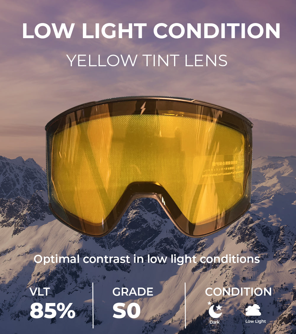 WHEE Magnetic Ski Goggles Dual Layers Lens UV400